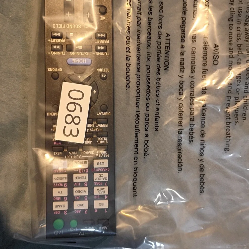 Sony RM-AAU170 AV System Remote Control for Audio Video Receivers Black